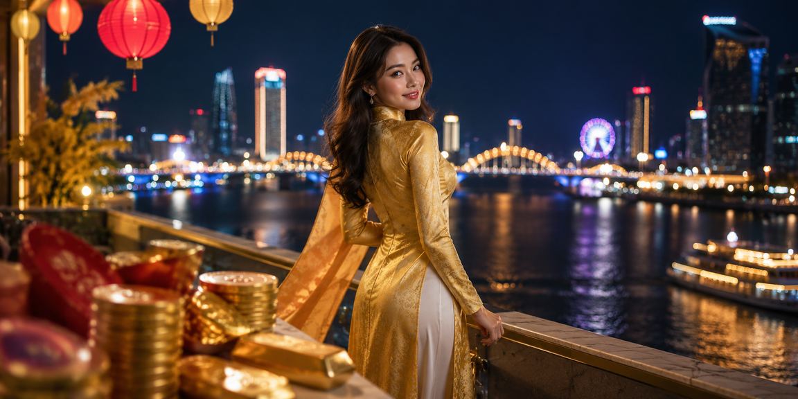 Người chơi casino tại Đà Nẵng mặc áo dài tham gia trải nghiệm cá cược trực tuyến