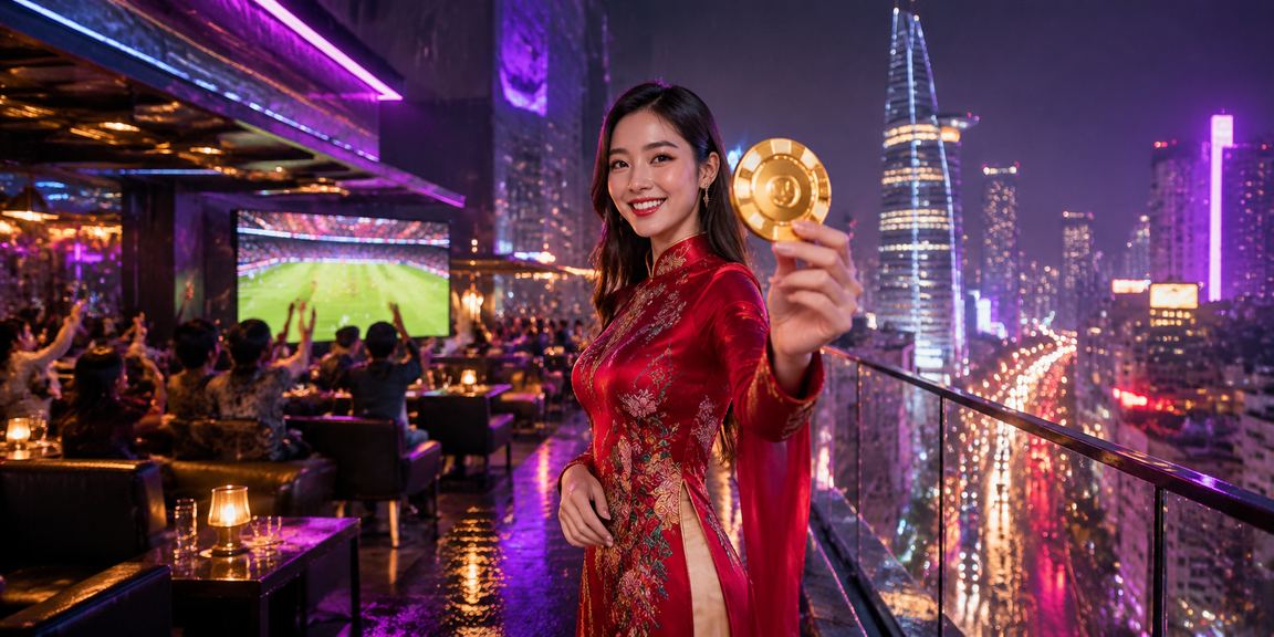 Người chơi tại TP. Hồ Chí Minh trong trang phục áo dài tham gia casino và nhận tiền thưởng VIP